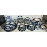 BOOTHS REAL OLD WILLOW PATTERN TEA AND COFFEE WARES,