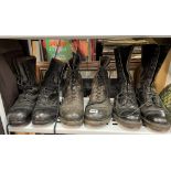 PAIR OF DR MARTENS BOOTS SIZE 6 AND TWO OTHER PAIRS OF COMBAT BOOTS