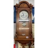 EDWARD MILLER OAK CASED WESTMINSTER CHIME PENDULUM WALL CLOCK 80CM APPROX OVERALL