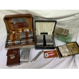 BOXED STRATTON MUSIC COMPACT, GENTS CASED TRAVEL SET, BOXED BRUSH,