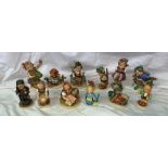 COLLECTION OF MJ HUMMEL FIGURES OF BOYS AND GIRLS - CHIMNEY SWEEP, SENSITIVE HUNTER,