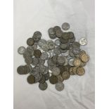 SMALL BAG OF PRE DECIMAL GB SIXPENCES