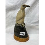 CARVED HORN FALCON 22CM H