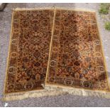 PAIR OF KESHAN WOOLEN CARPET RUNNERS 90 X 180CM