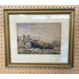 SIGNED WATERCOLOUR TITLED "BOSHAM HARBOUR, WEST SUSSEX" (DATED BUT UNREADABLE DUE TO FRAMING) BY H.