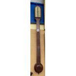 19TH CENTURY STICK BAROMETER A/F 92CM