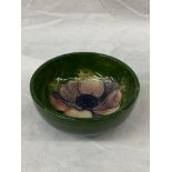 MOORCROFT POTTERY ANEMONE PATTERN PIN DISH 8CM D