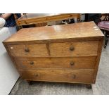 OAK TWO OVER TWO DRAWER CHEST