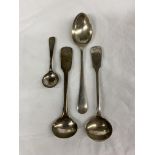 PAIR OF VICTORIAN SILVER MUSTARD SPOONS,