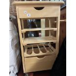 BEECH MOBILE KITCHEN UTILITY TROLLEY