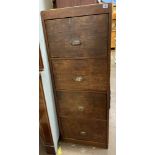 EARLY 20TH CENTURY PLY FOUR OFFICE FILING CABINET