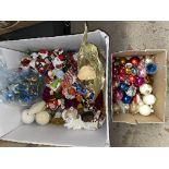 BOX - CHRISTMAS TREE DECORATIONS AND ORNAMENTS,