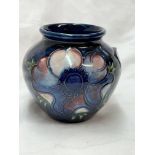 MOORCROFT POTTERY SQUAT ANEMONE PATTERNED VASE