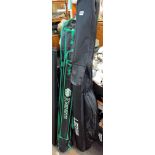 KEEN NETS FISHING ROD HOLDALL WITH UMBRELLA & RODS WITHIN,
