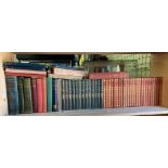 SHELF OF BOOKS INCLUDING STORIES BY JOHN GALSWORTHY AND RUDYARD KIPLING,