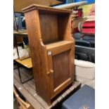 OAK BEDSIDE CUPBOARD HEIGHT 90CM,