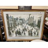 'THE VILLAGE SQUARE' PRINT AFTER L S LOWRY