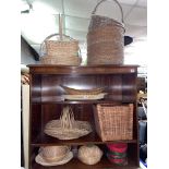 SELECTION OF WICKER AND RATTAN BASKETS