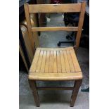 VINTAGE BEECH SLATTED CLASSROOM CHAIR