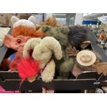 BOX OF SOFT TOYS INCLUDING RUPERT,