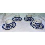 SHELLEY PART BLUE AND WHITE TRANSFER PRINTED DOLLS HOUSE TEA SET 'QUEEN VICTORIA' WITH 2010