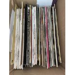 A BOX OF VINYL LP RECORDS INCLUDING FOLK MUSIC