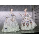 ROYAL DOULTON FIGURINE AND ONE OTHER - DIANA