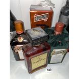 BOTTLES OF COINTREAU AND DISARONNO