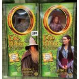 TWO LORD OF THE RINGS SPECIAL EDITION DOLLS GANDALF AND ARWEN