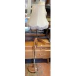 1960S TEAK AND METAL LAMP STANDARD