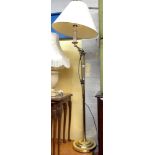 BRASS SWIVEL HEAD READING LAMP WITH SHADE