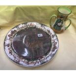 ROAYAL DOULTON AFRICAN SERIES WATER BUCK D6370 PLATE AND A ROYAL DOULTON DICKENS SAIREY GAMP TWIN