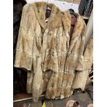 TWO REAL FUR THREE QUARTER LENGTH COATS WITH LININGS