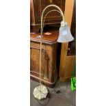 BRASS AND BELL SHADE READING LAMP