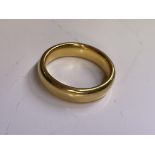 22CT GOLD WEDDING BAND SIZE G, 6.