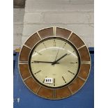 VINTAGE METAMEC QUARTZ WALL CLOCK