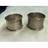 PAIR OF SILVER NAPKIN RINGS 1.