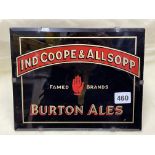 IND COOPE AND ALLSOPP BURTON ALES ADVERTISING PANEL