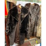 REAL BROWN FUR COAT