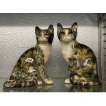 WINSTANLEY SIZE 43 AND WINSTANLEY 21 SEATED CAT FIGURES