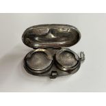 BIRMINGHAM SILVER OVAL DOUBLE CASED SOVERIEGN AND HALF-SOVERIEGN HOLDER