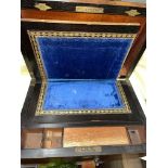VICTORIAN WALNUT DOME TOPPED WRITING BOX