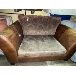TAN LEATHER OVER SIZED CHAIR