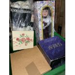 SELECTION OF PORCELAIN HEADED BOXED DOLLS