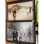 PAIR OF VICTORIAN STREET SCENE PRINTS