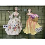 ROYAL DOULTON FIGURINES 'DIANA' 2468 AND 'LESLEY' 2410
