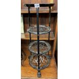 CAST METALWORK FOUR TIER ETAGERE STAND