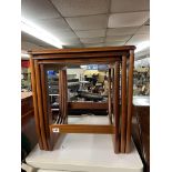 NEST OF THREE TEAK SUNELM TABLES