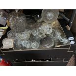 TWO BOXES OF VARIOUS GLASSWARE