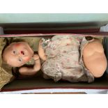 BOXED PALLITOY COMPOSITE DOLL (REQUIRES RESTRINGING)